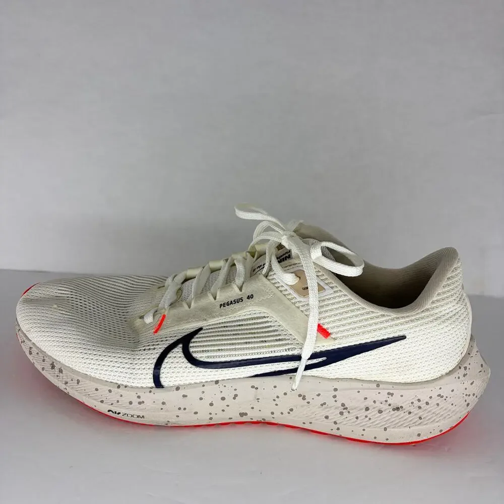 Nike Air Zoom Pegasus 40 Running Shoes White Obsidian Mens 13
